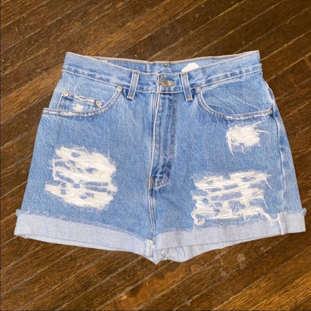 Vintage Relaxed Fit Blue Jean Shorts